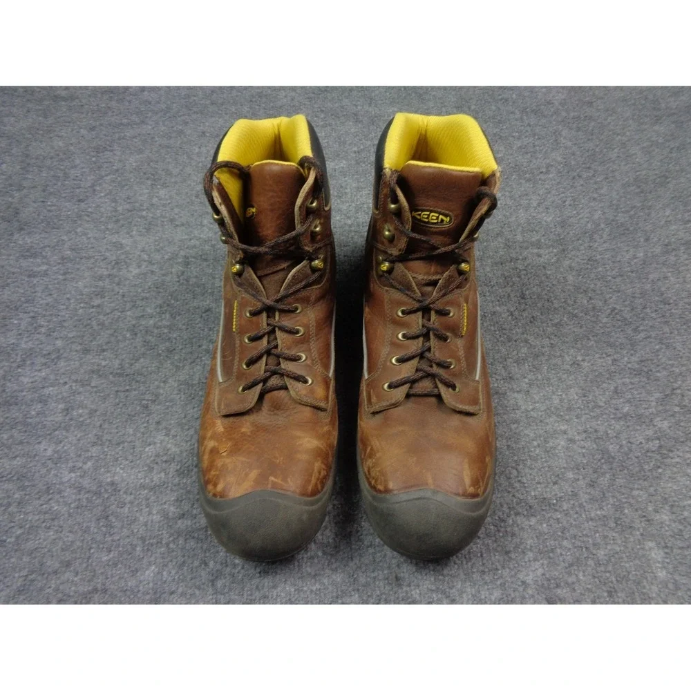 KEEN Utility Boots Men 15 Brown Portland 6 inch Waterproof Dark Earth